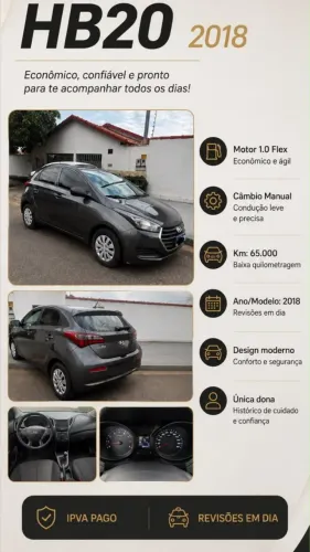 Hyundai HB20 5 Anos 1.0 Flex 12V Mec. 2018