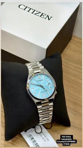 Citizen Tsuyosa Azul Tifanni 37mm - automático - Safira frontal e traseiro