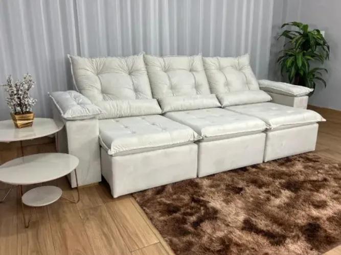 Sofá Retrátil Reclinável Atenas 2.70m Novo! Pronta Entrega!