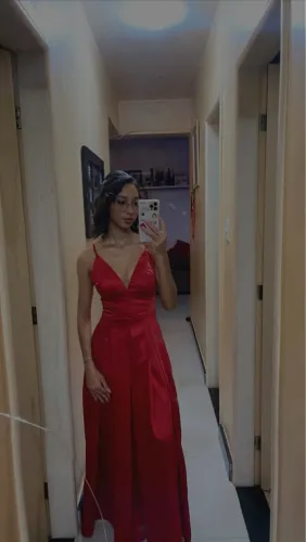 Vestido vermelho longo 