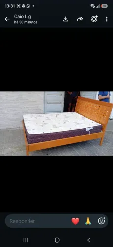 Cama casal madeira