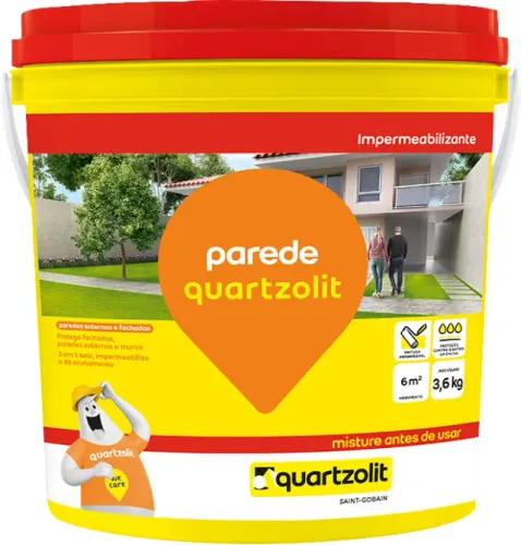 Impermeabilizante banco para parede, 3,6 kg, QUARTZOLIT 