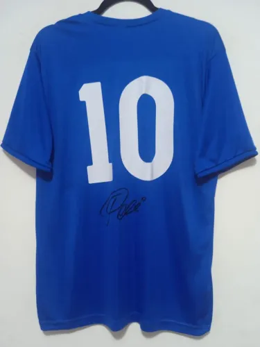 Camisa Brasil Copa Mundo 1970 #10 Pelé Autografada  Certificada M2