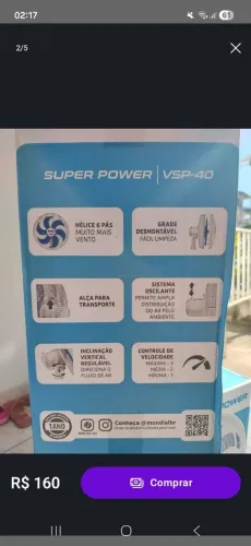 Ventilador de Mesa Mondial 110,00