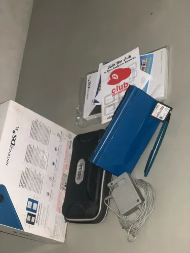 Nintendo DSi XL Azul + Carregador + Case + Caixa Original