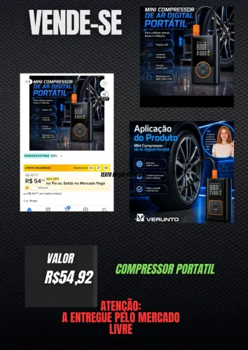 Compreenssor portátil Car AiR Para moto e carro