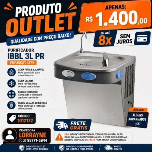 PURIFICADOR AG IBBL 3L PR PDF3002T 127v- outlet