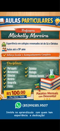 Professora Particular- Fortaleza e Eusébio