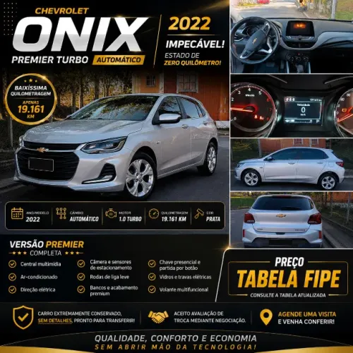 Chevrolet Onix Hatch Premier 1.0 12V TB Flex Aut. 4P 2022