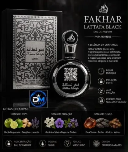 Perfume Lataffa Fakhar Black 100Ml