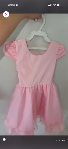Vestido bebê de 1 ano rosa 