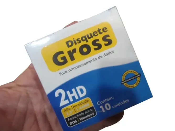 Caixa Lacrada com 10 Disquetes - Produto novo