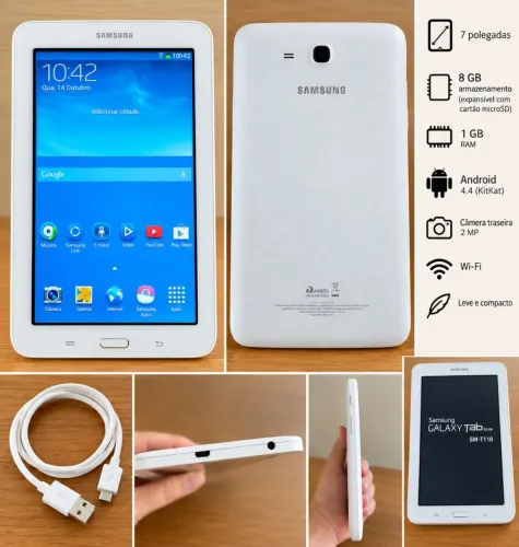 Tablet Samsung Tab 3 Lite branco 8gb + 1gb
