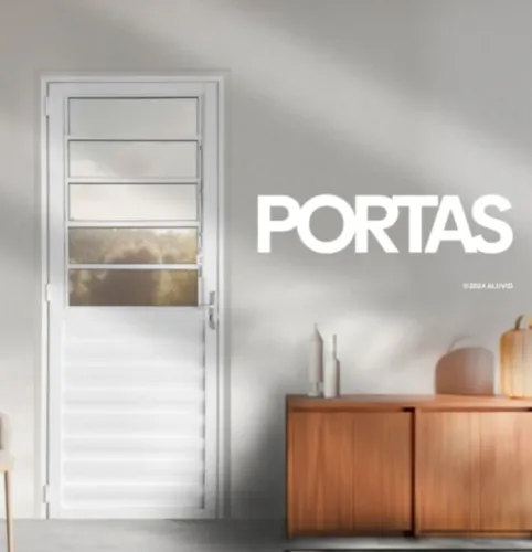 Portas Alumínio Branco P.r.o.n.t.a E.n.t.r.e.g.a