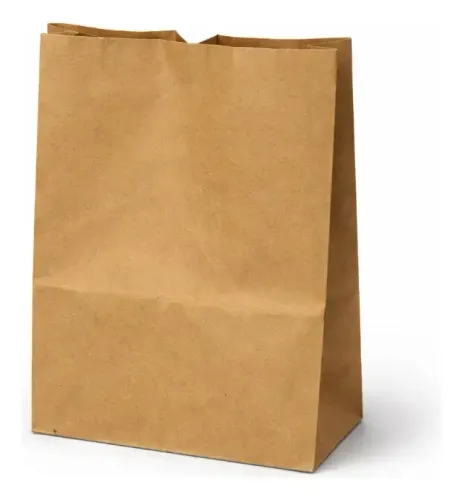 Sacos de Papel Kraft Pardo Tamanho M Para Delivery e Lanches Kit com 100 unidades