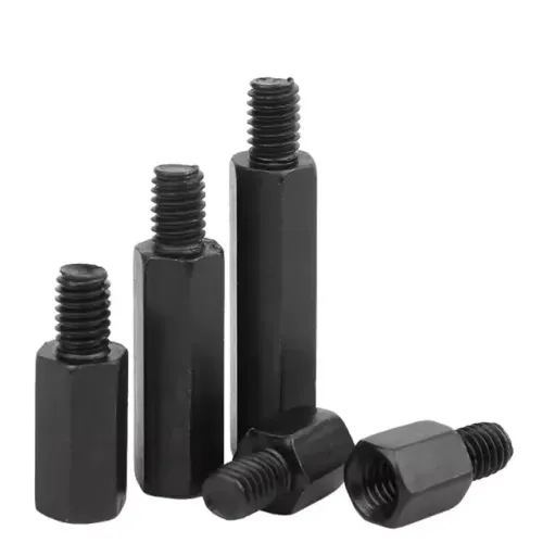 espaçador de nylon preto hex macho fêmea rosca pilar junta isolada parafuso espaçador de p