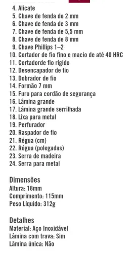 Canivete/alicate Victor Inox