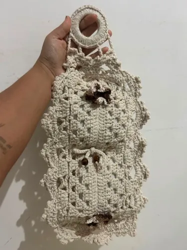 Porta papel higiênico crochê