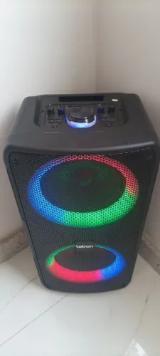 Caixa de som karaoke led star