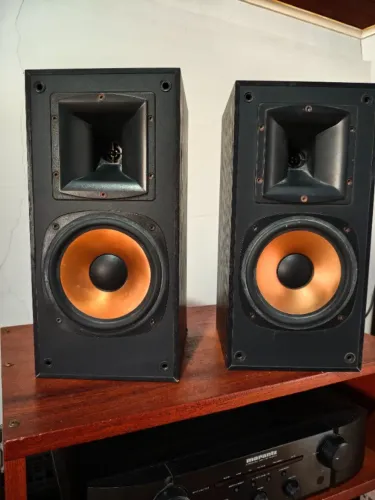 Par de caixas bookshelf klipsch black 2 americanas
