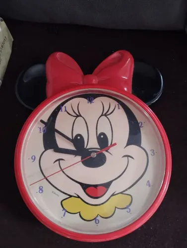 Relógio de parede Antigo Disney Minie