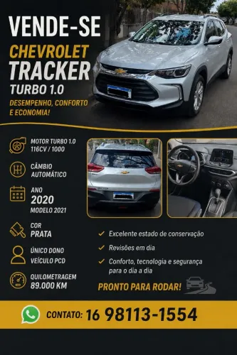 Chevrolet Tracker 1.0 Turbo 12V Flex Aut. (pcd) 2021