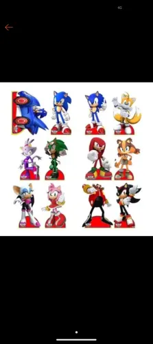 Kits display com 12 peças tema Sonic