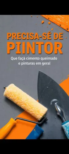 Preciso de pintor diária 200,00 mais 20 passagens interessados chamar no *