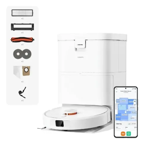 Robô Aspirador Xiaomi Robot Vacuum H50 com Base Autolimpante, Branco, 220V