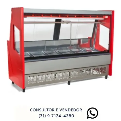Balcão de Carnes Vermelho 2M Polar Novo