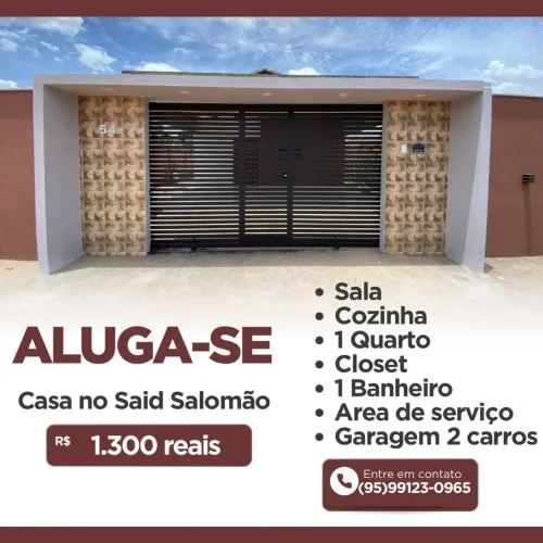 ALUGA-SE CASA NO SAID SALOMÃO