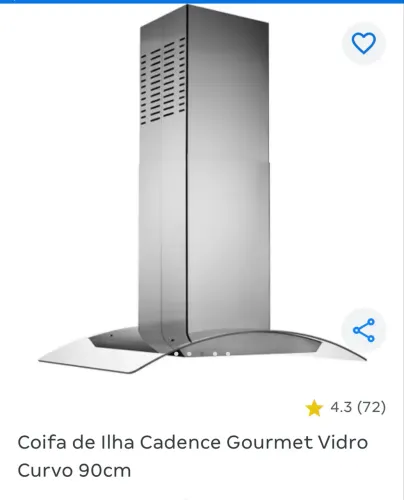 Vende-se Coifa de Ilha 90 ccm