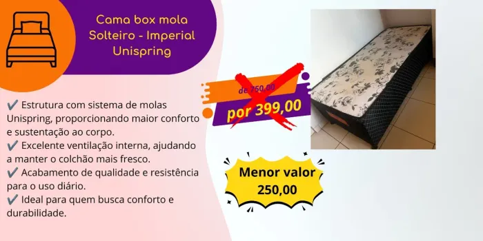 Cama casal solteiro