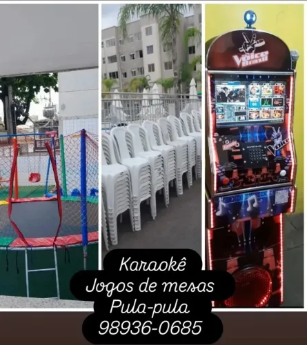Locação de mesas pula-pula karaokê em campo grande