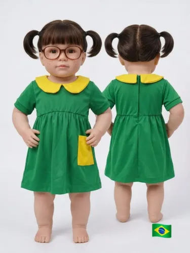 Vestido infantil fantasia da Chiquinha do chaves.?