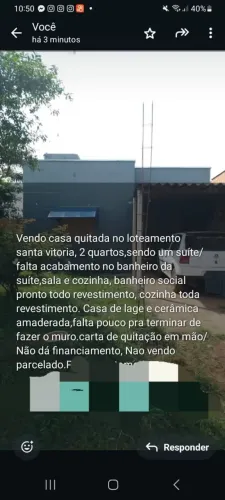 Vendo casa quitada no condomínio santa vitoria