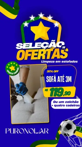 Limpeza em estofados.