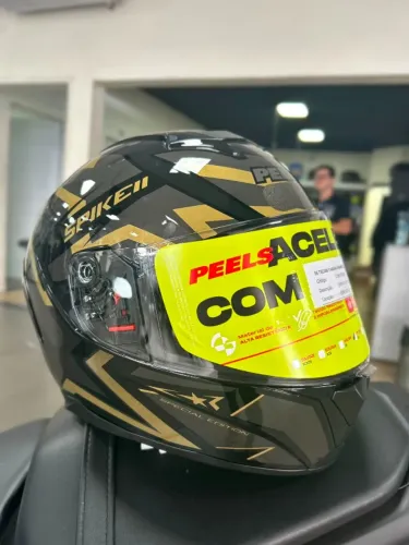 CAPACETE SPIKE DOURADO/PRETO