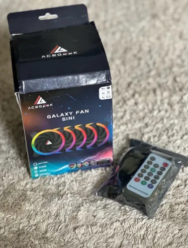 Kit ventoinha acegeek galaxy 5x120mm argb