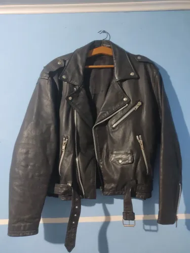 Jaqueta masculina de couro