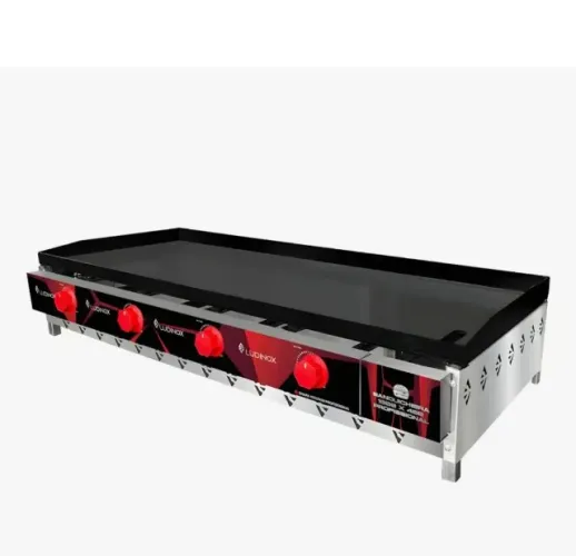 Chapa De Lanche Industrial LUDINOX 4 Queimadores 100x50 Profissional