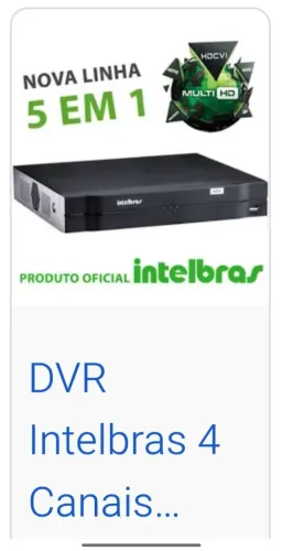 Gravador Intelbras 4 canais