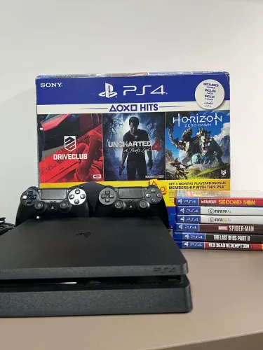 PLAYSTATION 4 SLIM 500gb COMPLETO + JOGOS