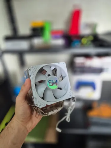 Cooler para Processador Air Cooler RGB (Full White) - 4 Heatpipes de Cobre