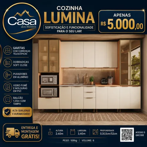 Armário de cozinha Lumina 