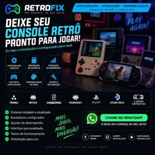 Configuro seu console retrô para jogar