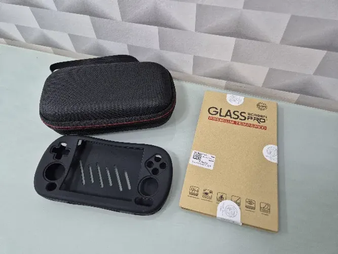 Kit acessórios (película + case + capa) para console portátil Anbernic RG40XX H