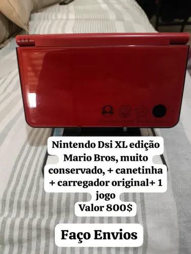 NINTENDO DSI XL EDIÇÃO MARIO BROS ZERADO