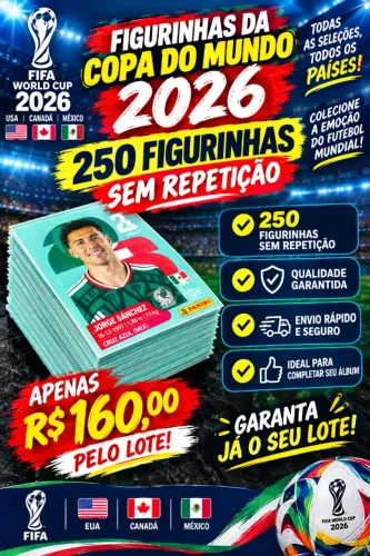 250 FIGURINHAS COPA DO MUNDO 2026 ? SEM REPETIÇÃO