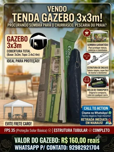 Gazebo 3x3